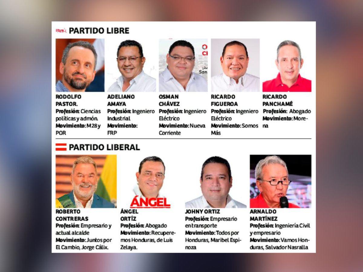 Los 15 hombres y la mujer que buscan ser alcalde de San Pedro Sula