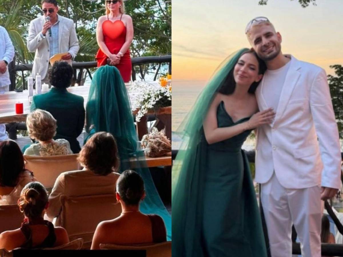 La cantante Paty Cantú se casó vestida de verde
