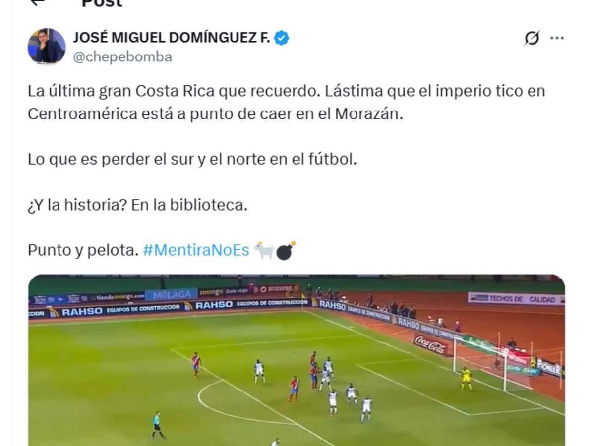 Honduras - Costa Rica: Plan de los ticos, preocupación y mofa de personaje