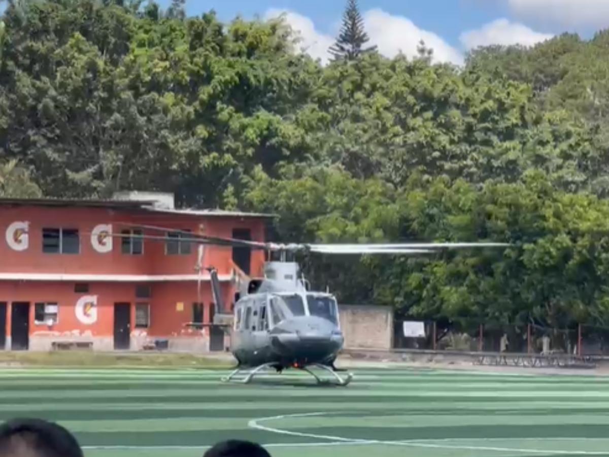 En helicóptero trasladan a herido en accidente en San Juan de Opoa