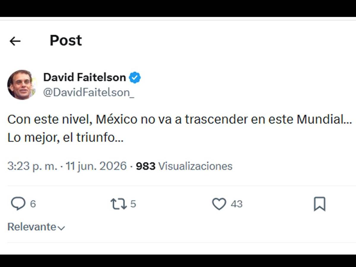 Faitelson advierte y polémica: lo que dice la prensa del debut de México en el Mundial 2026
