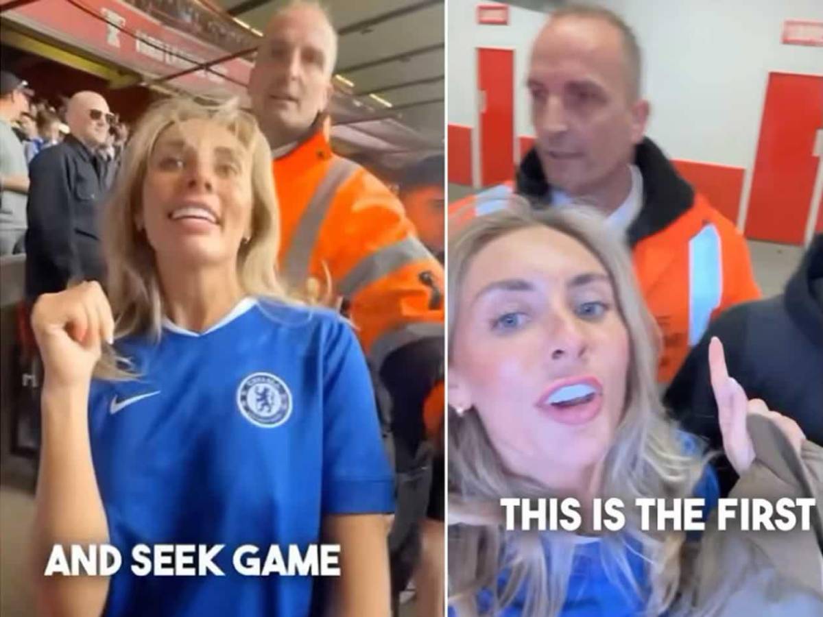 La descubren y la expulsan de estadio de Premier League por extravagante motivo