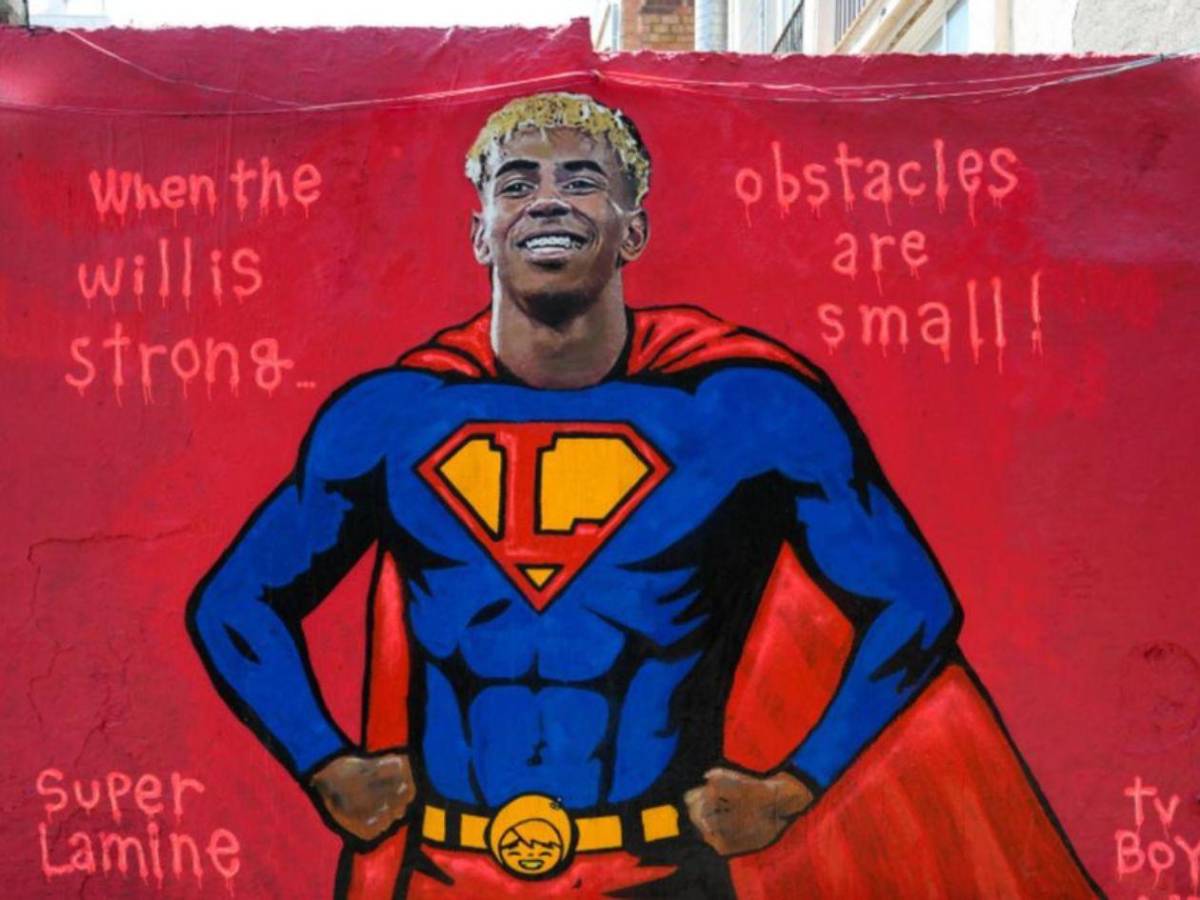 Vandalizan mural de Lamine en respuesta a la crítica de su fiesta de cumpleaños