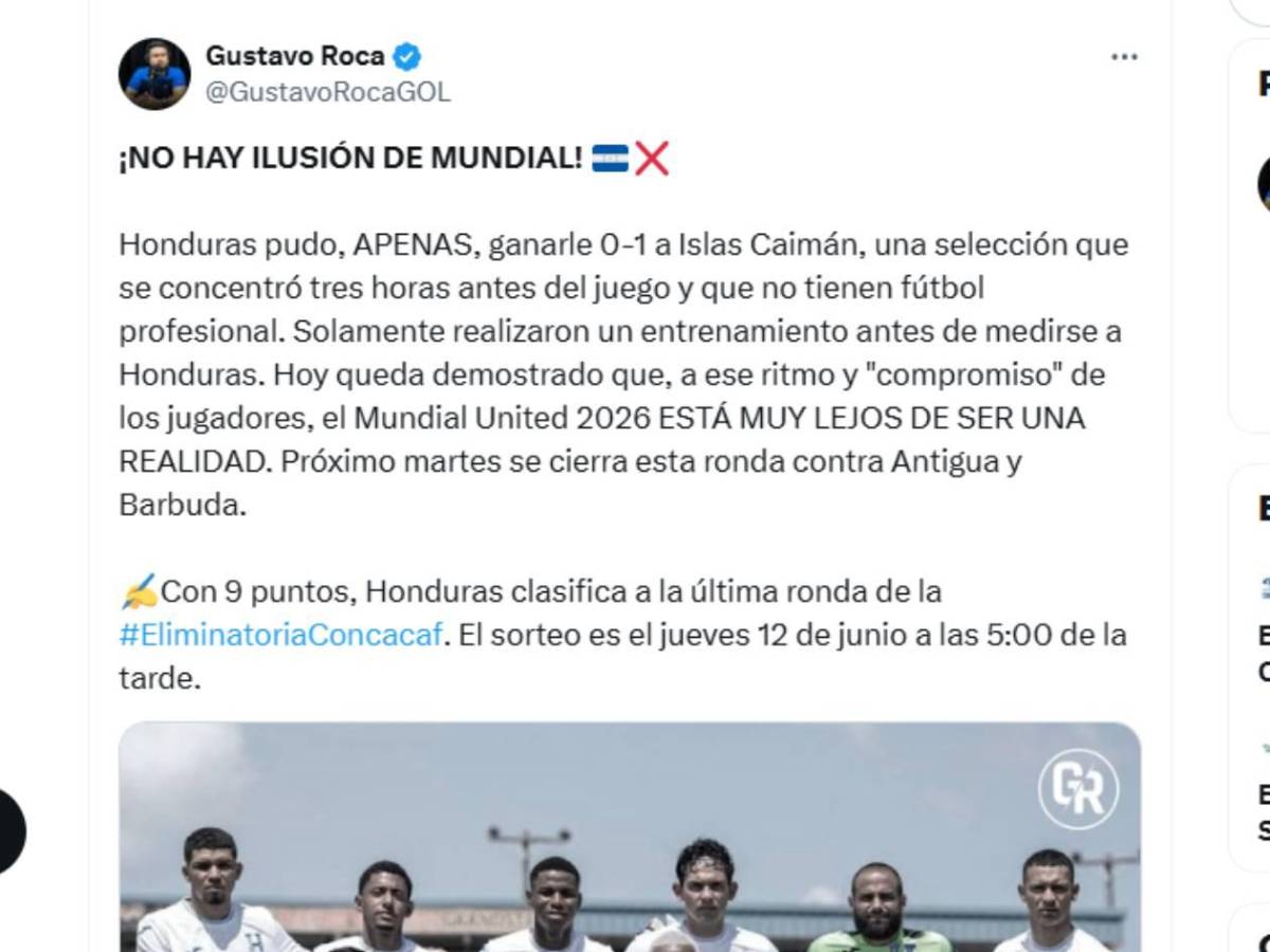 Selección de Honduras recibe ataques tras juego ante Islas Caimán: Famoso europeo habló