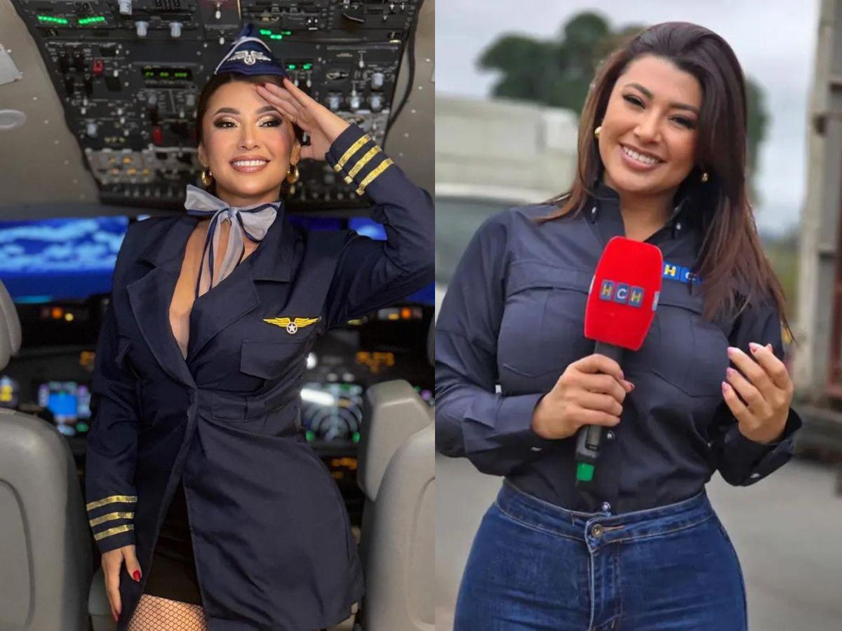 ¿Nuevo trabajo? Milagro Flores sorprende vestida de aeromoza en España