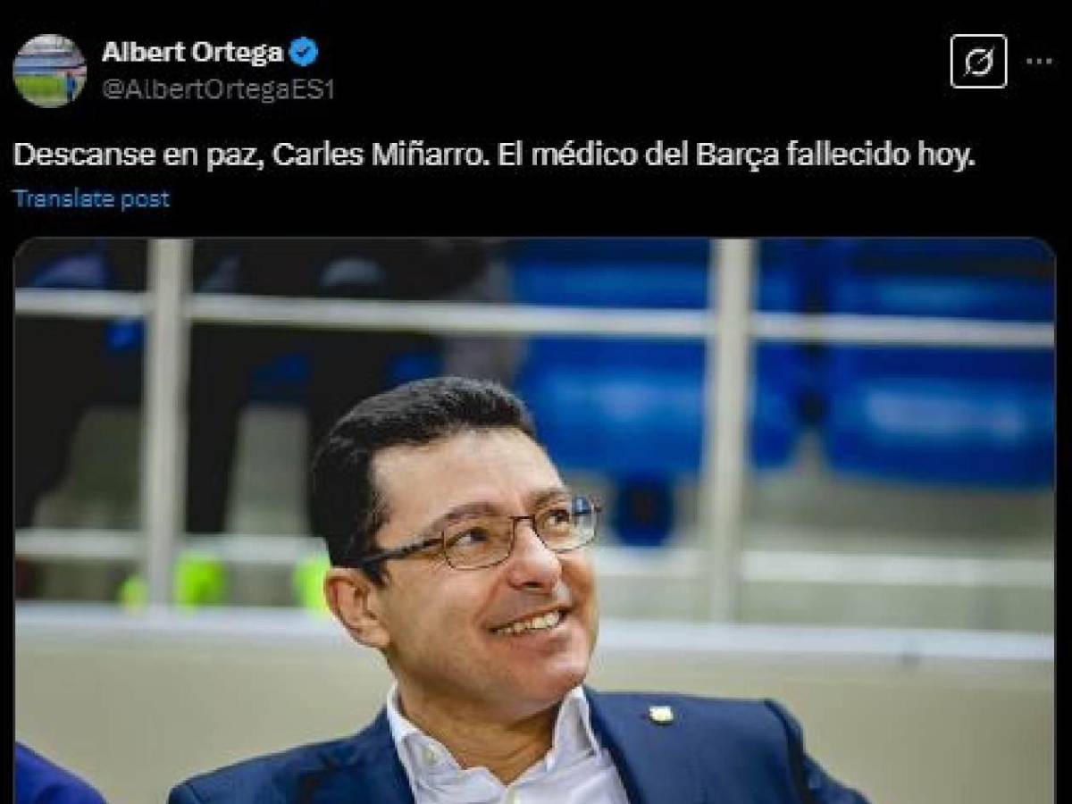 Barcelona de luto: muere miembro del staff antes de partido en LaLiga