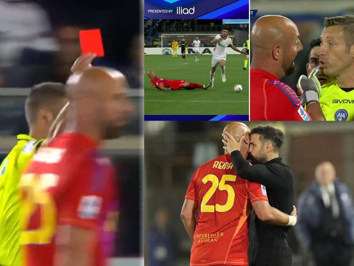 La peor despedida del fútbol: Pepe Reina se va expulsado en su último partido