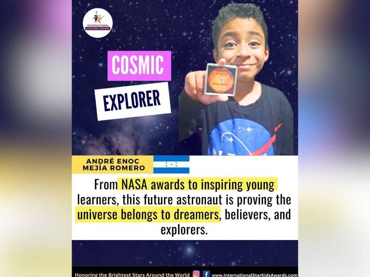 Él es André: El niño hondureño premiado por la Nasa