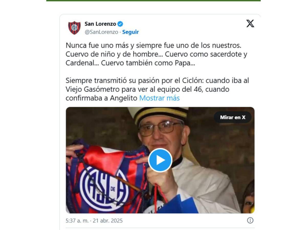 Messi consternado: el mundo del fútbol reacciona a la muerte del Papa