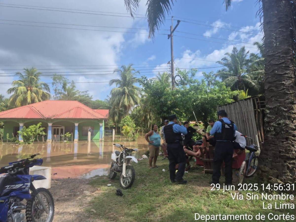Refuerzan seguridad en zonas afectadas por inundaciones en El Progreso, Yoro