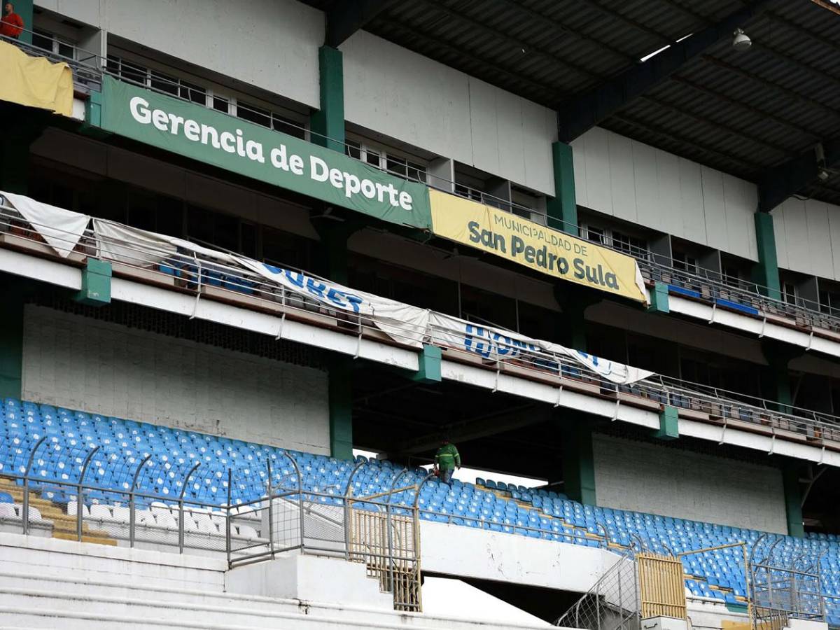Embellecen estadio Olímpico para la final Marathón - Olimpia: así pulen la grama