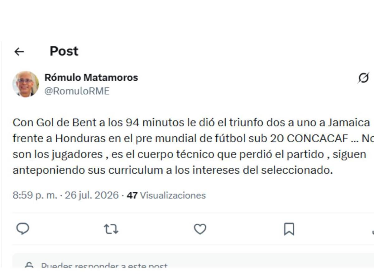 Dolor por Honduras y señalan al culpable tras debut en Premundial Sub-20