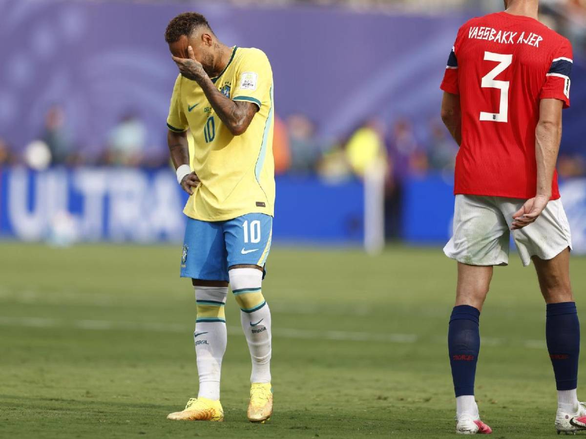 Brasil destrozado por Haaland, desgarrador llanto de Neymar y Vinicius encaró al árbitro