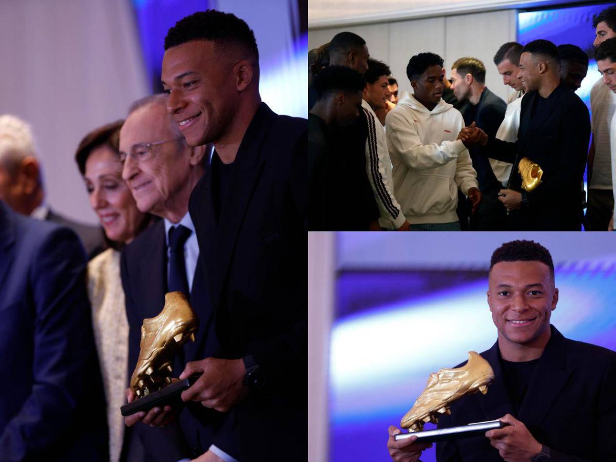 Mbappé recibe la Bota de Oro: lo que dijo y quiénes del Real Madrid lo acompañaron
