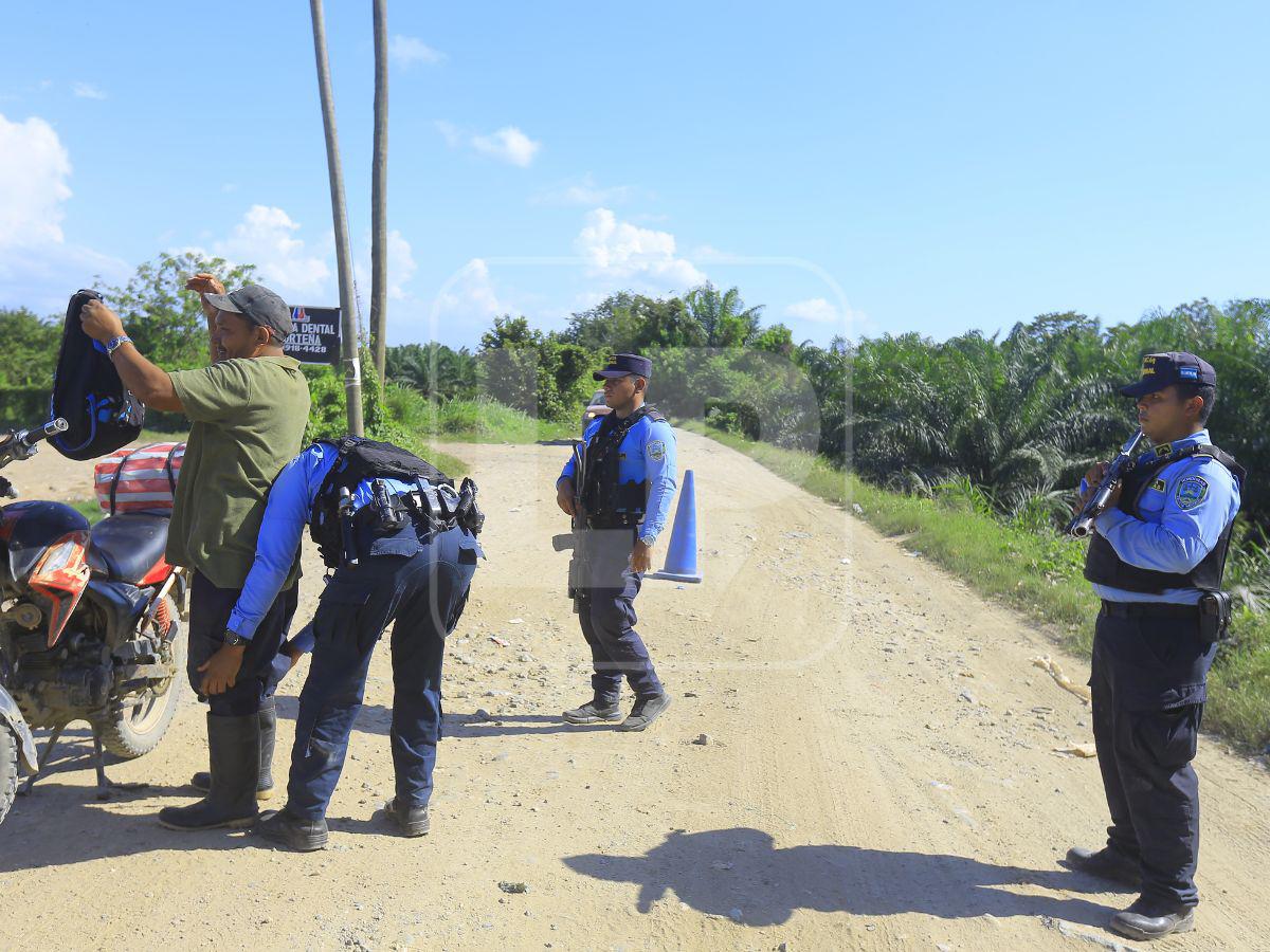 Zona cero de masacre en El Progreso: miedo y fuerte despliegue policial