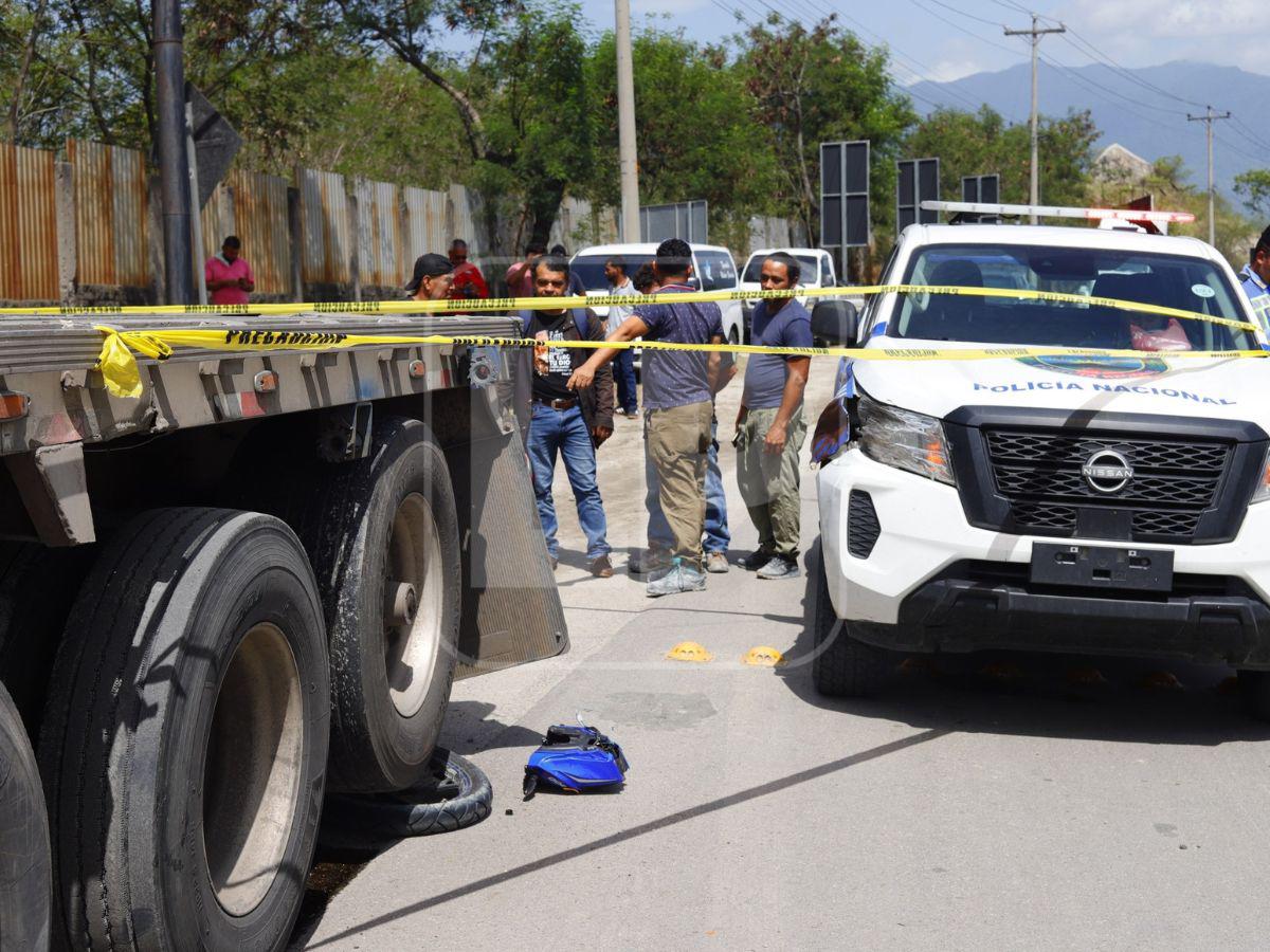 Motociclista muere tras accidente con rastra estacionada en la Vuelta del Cura, Choloma