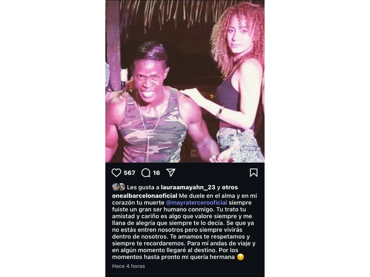 Entre lágrimas y lamento: así reaccionaron los famosos hondureños a la muerte de Mayra Tercero