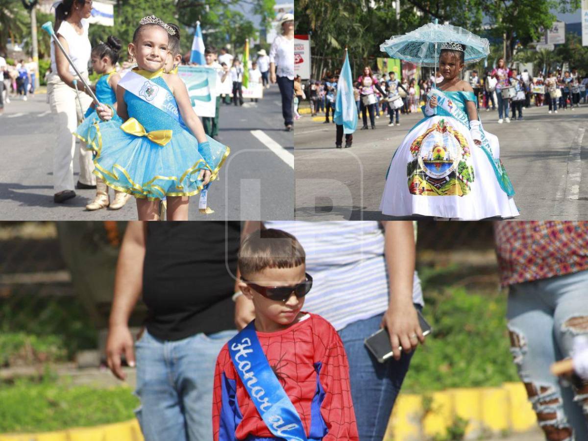 Entre ternura y orgullo patrio, niños se roban las miradas en los desfiles en SPS