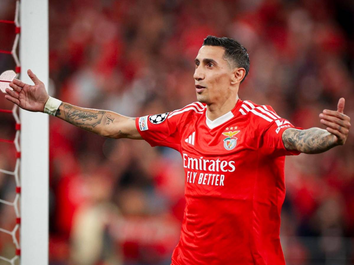 Ángel Di María marcó uno de los goles en la paliza del Benfica al Atlético de Madrid.