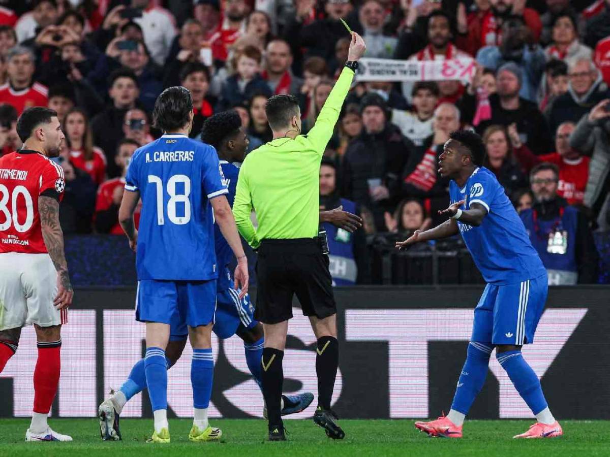 Escándalo con Vinicius en Benfica-Real Madrid, cruce de Mbappé y expulsan a Mou