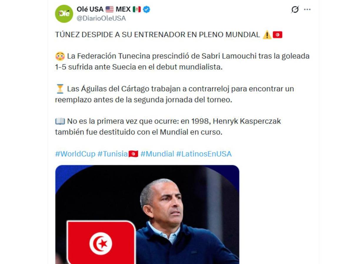 Mundial 2026 cobra su primera víctima: Selección se queda sin entrenador tras su debut