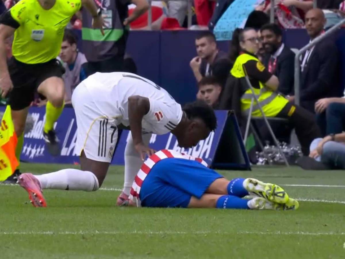 Vinicius con feo gesto, dolor del Real Madrid y llanto de Simeone en triunfo del Atlético