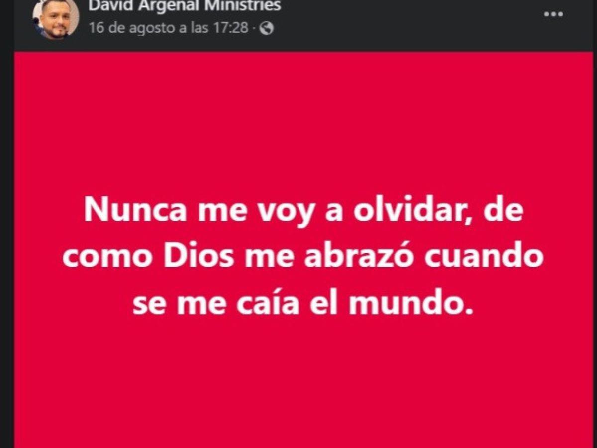 Cinco días después, el pasado 16 de agosto, escribió “Nunca me voy a olvidar de c+omo Dios me abrazó cuando se me caía el mundo”.