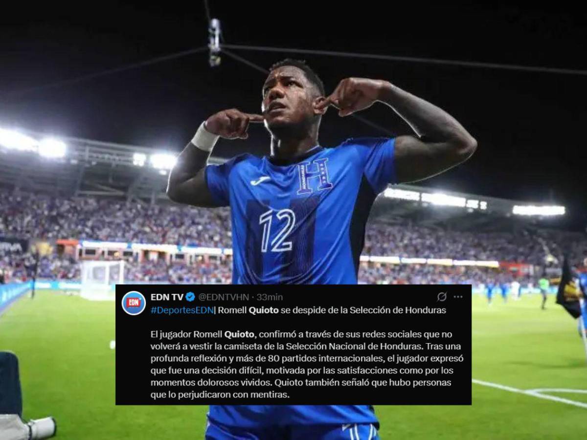 Así reaccionó la prensa al retiro de Romell Quioto de la Selección de Honduras