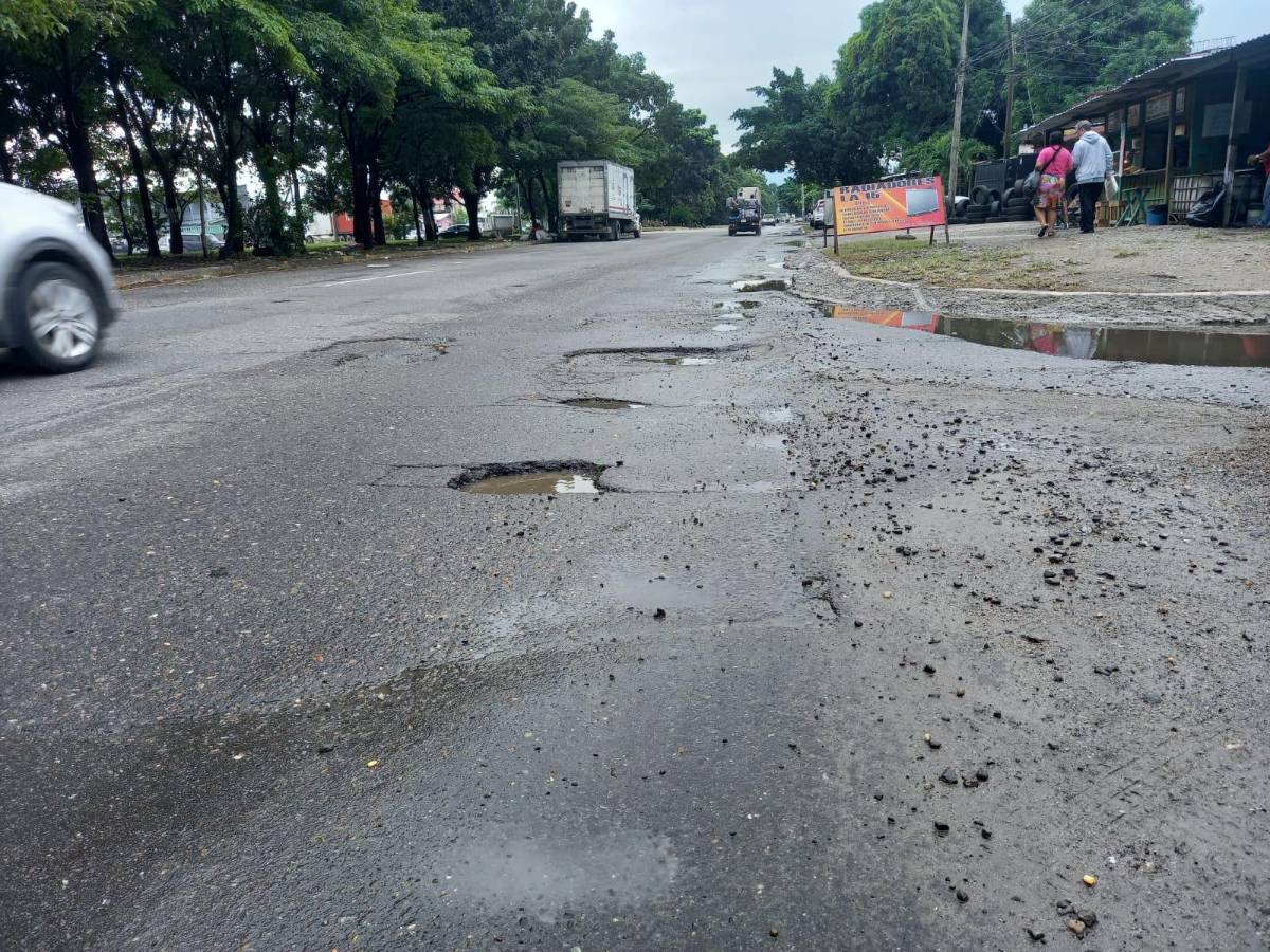 Con llantas y ramas alertan de baches en el segundo anillo de SPS
