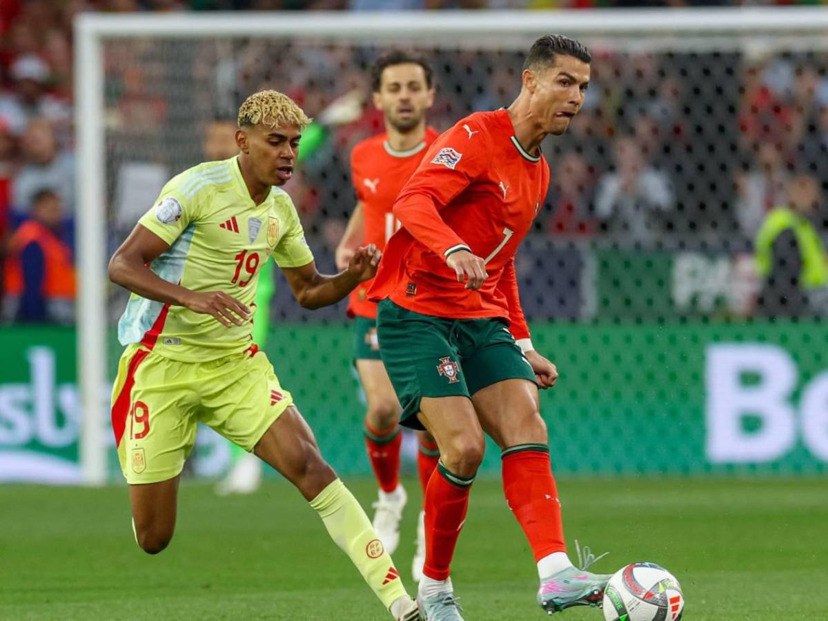 Lamine Yamal no supo perder, tuvo un gesto feo con Cristiano Ronaldo: El luso respondió