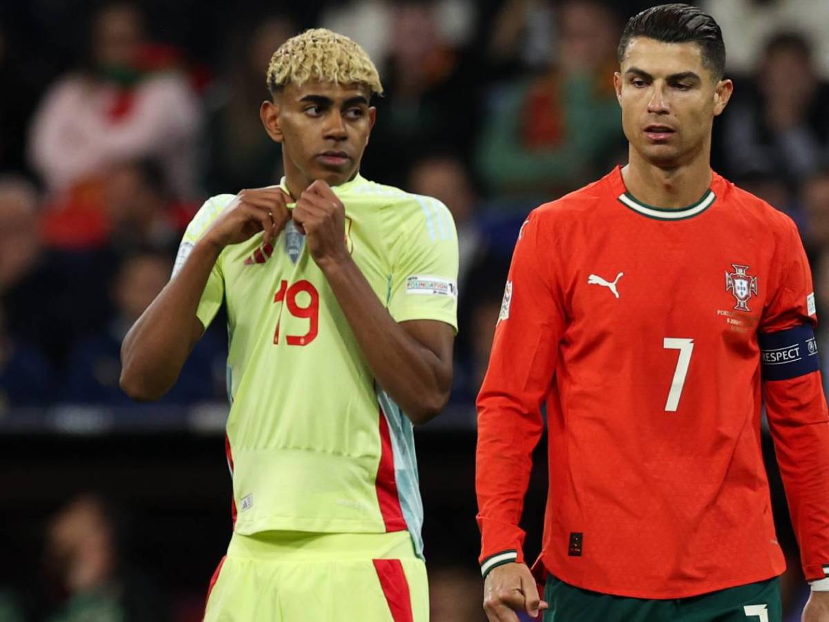 Lamine Yamal no supo perder, tuvo un gesto feo con Cristiano Ronaldo: El luso respondió