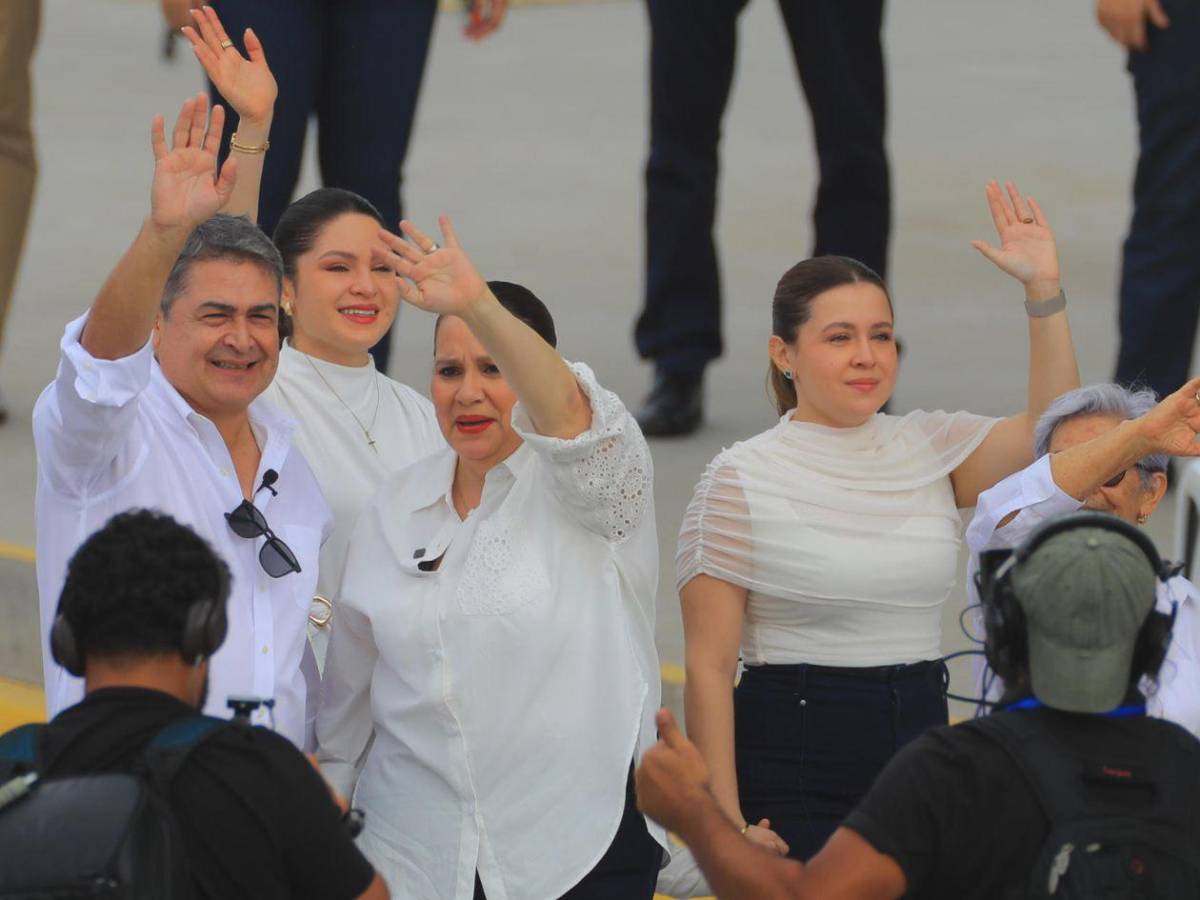 La llegada de Juan Orlando Hernández a Honduras en imágenes
