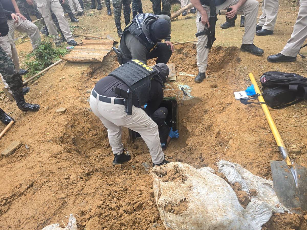 Desmantelan búnker subterráneo de la MS-13 en Omoa, Cortés