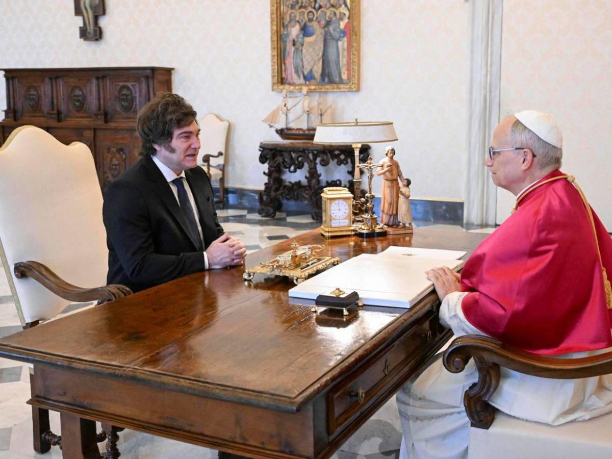 León XIV y Javier Milei tienen su primer encuentro oficial en El Vaticano