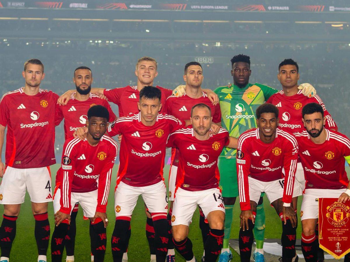 El 11 titular del Manchester United que enfrentó de visita al Porto por la jornada 2 de la Europa League.