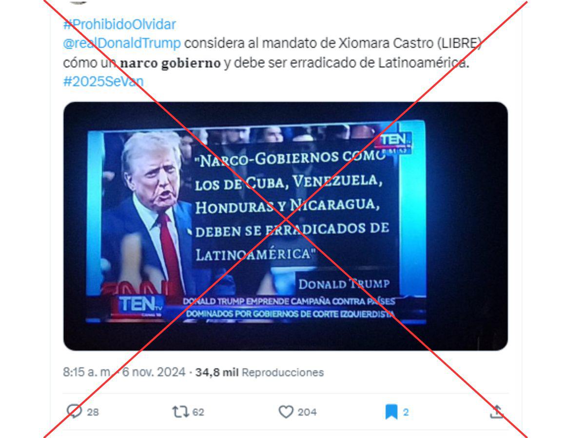 <p>Captura de pantalla a una publicación de X hecha el 13 de noviembre de 2024.</p>