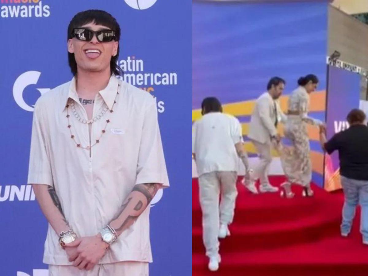 Quitan a Galilea Montijo de alfombra roja por llegada de Peso Pluma