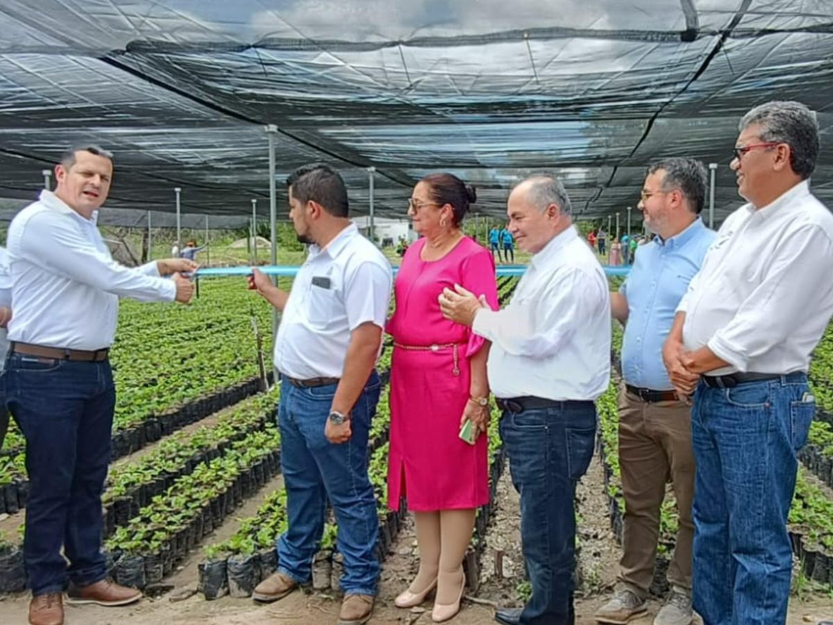 <i>Inauguración de los viveros de alta calidad como parte del Plan Nacional de Renovación del Parque Cafetalero.</i>