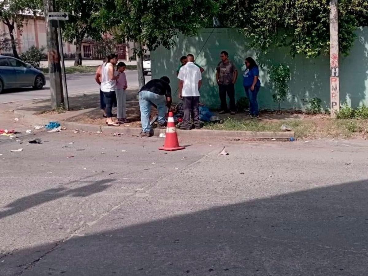 Niño muere y su padre queda herido en un accidente en el barrio Barandillas de SPS