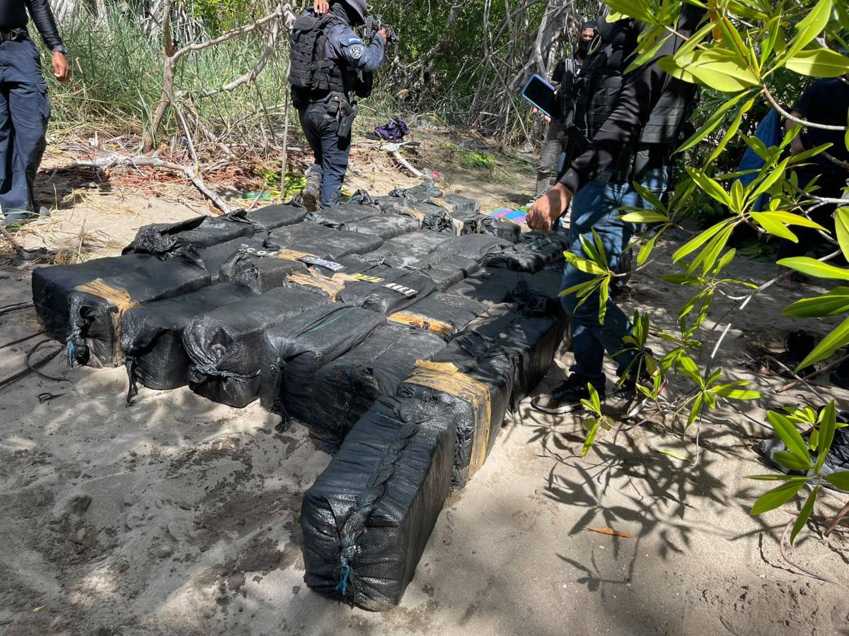Hallan 800 kilos más de droga en manglares de Choluteca; decomisos superan los L300 millones