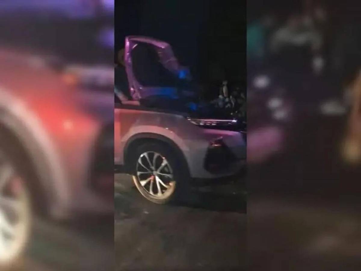 Así fue el aparatoso accidente de jugadores de Motagua: cómo quedó el carro y estado de salud