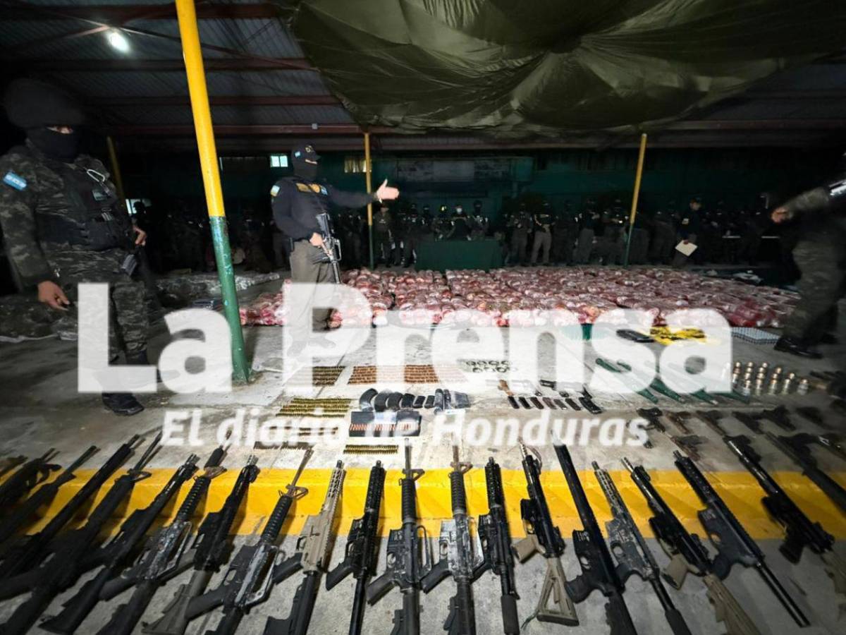 Fotos del histórico golpe a la MS: decomisan 25 millones en drogas, armas y hasta granadas