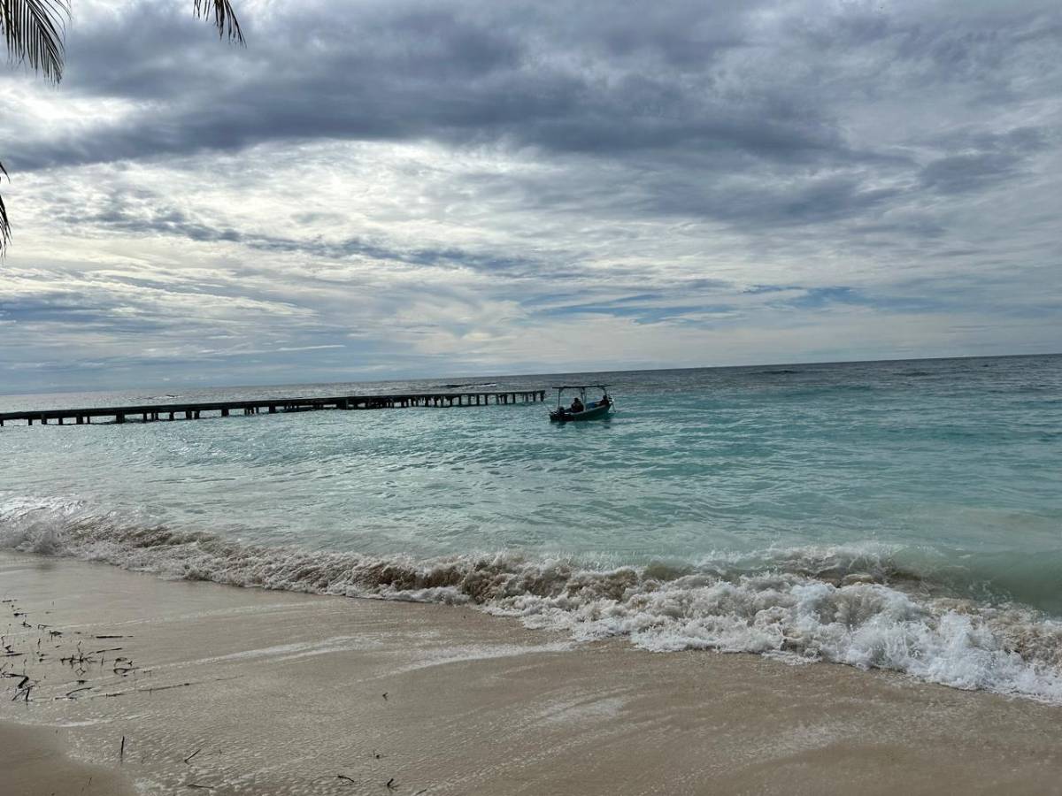 Turistas disfrutan de nuevo en las playas de Roatán