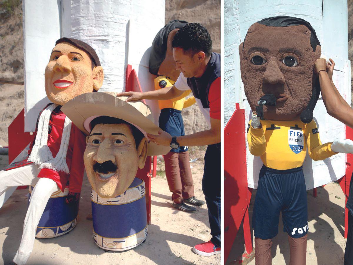 Monigotes de Barton, “Mel” y Xiomara Castro quemarán en Honduras