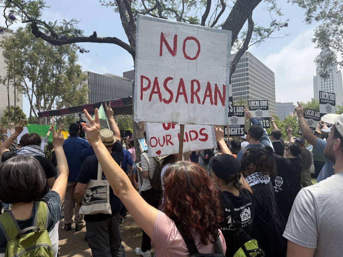Cientos salen a la calle en Texas para apoyar las protestas de Los Ángeles