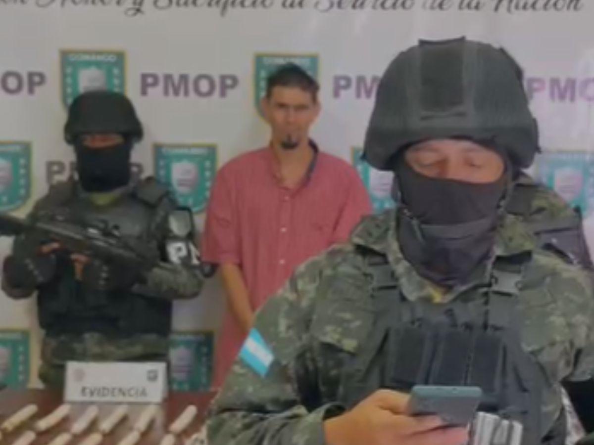 Capturan a líder de la pandilla 18 con fuerte arsenal y droga en la Miguel Ángel Pavón de SPS