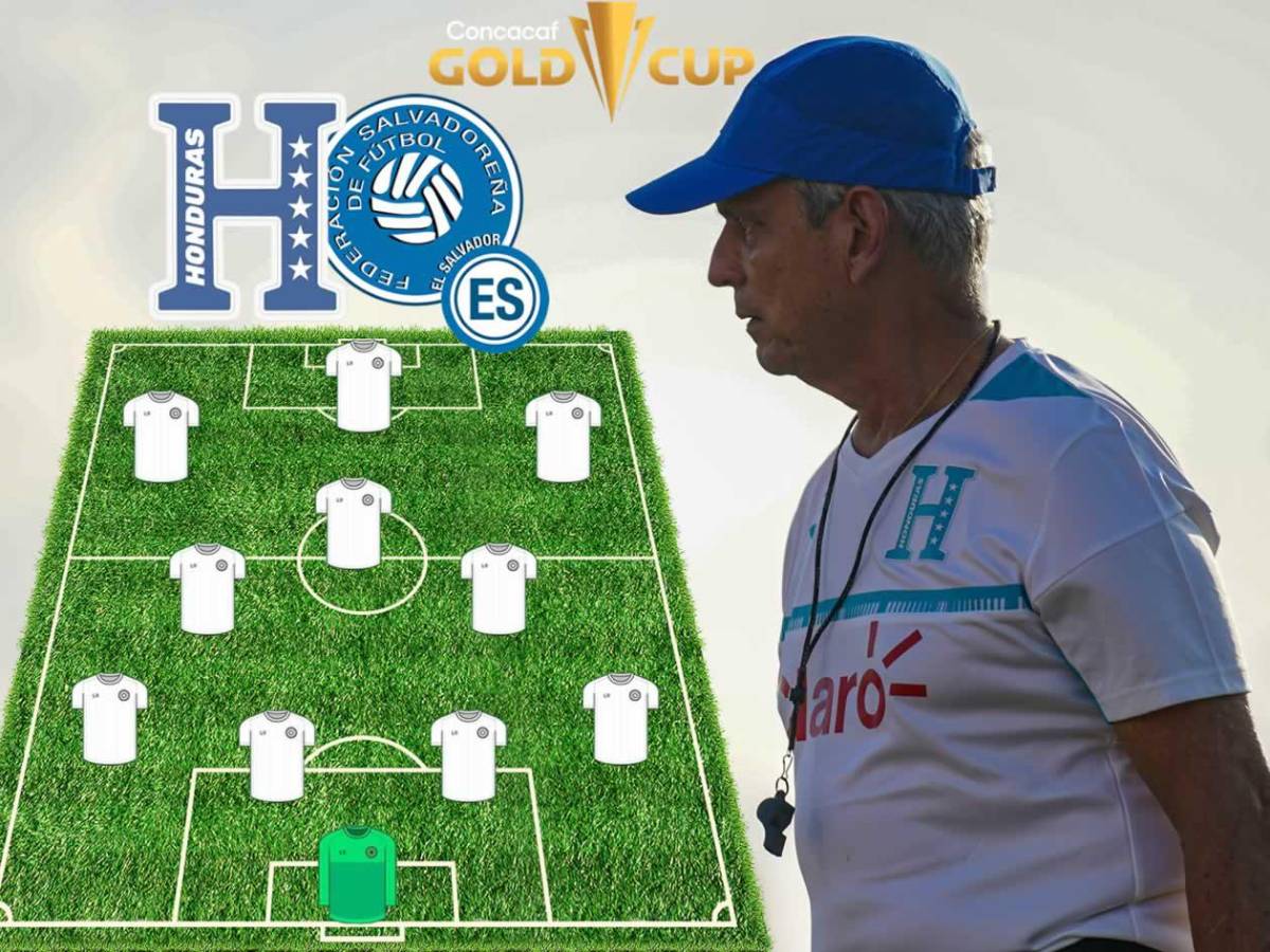 Rueda cambia medio equipo: el 11 titular de Honduras contra El Salvador en la Copa Oro