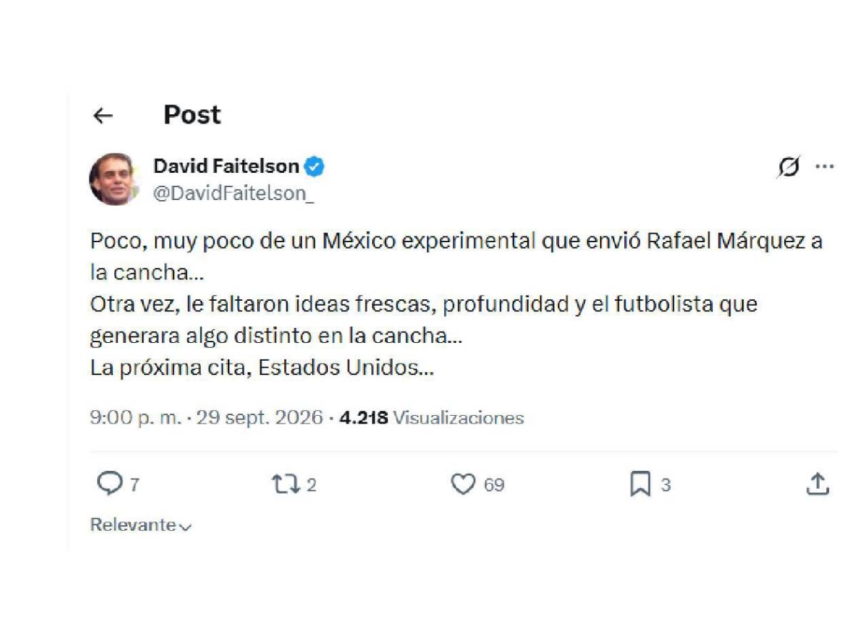 Decepción y preocupación en México tras juego: Faitelson lanza advertencia