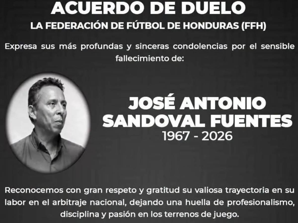 Fútbol de Honduras sigue de luto: muere Joel Sandoval y se conoce la causa