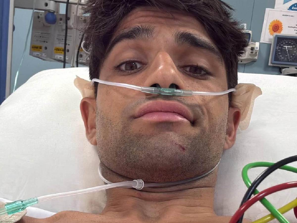 Sufrió brutal accidente y se rompió 11 costillas: las imágenes desde el hospital